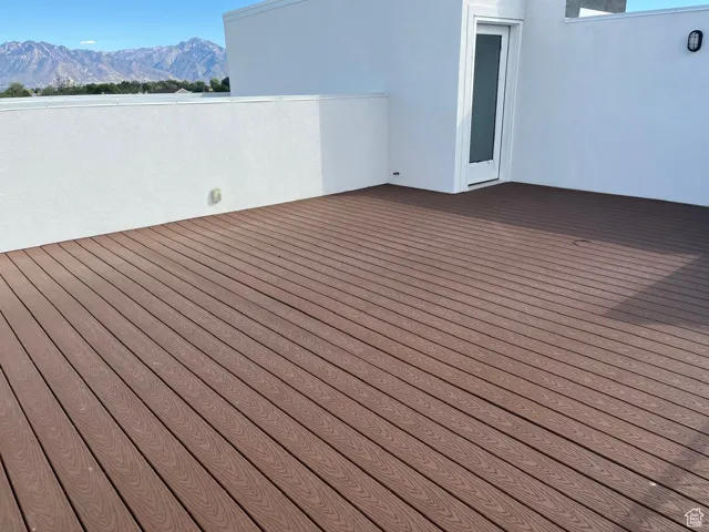 Deck with a mountain view