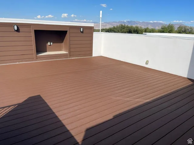 Deck with a mountain view