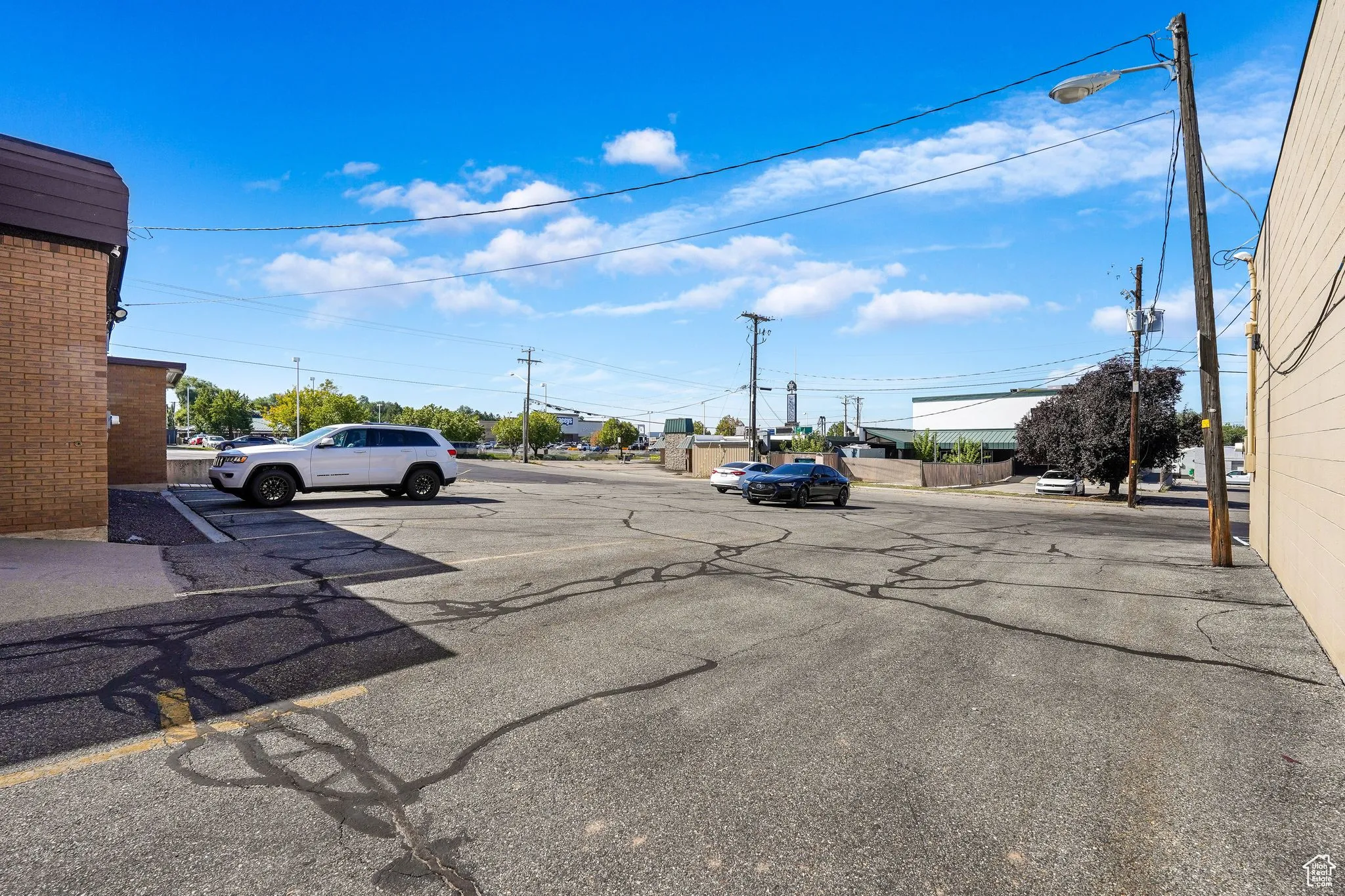 View of road with street lighting