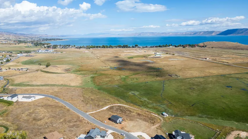 Drone / aerial view of a water and mountain view