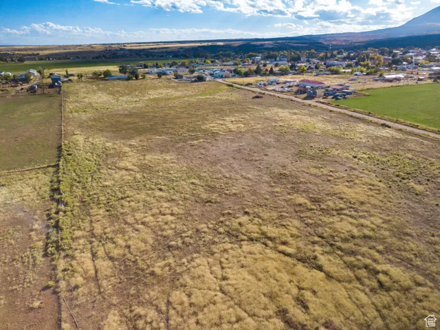 Aerial view of sparsely populated area