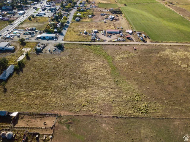 Aerial overview of property's location with rural landscape