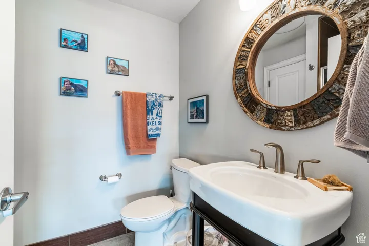 Pool room bathroom