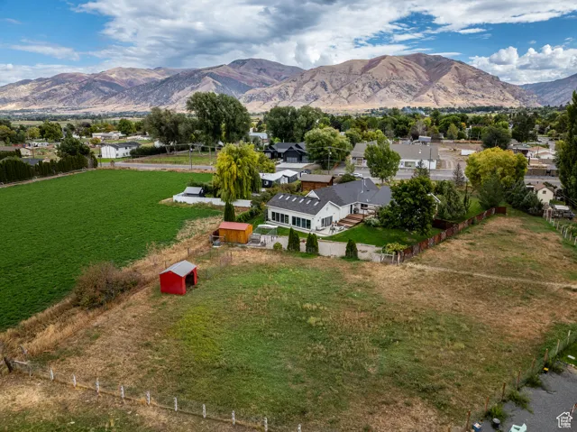 Mountain view with nearby suburban area