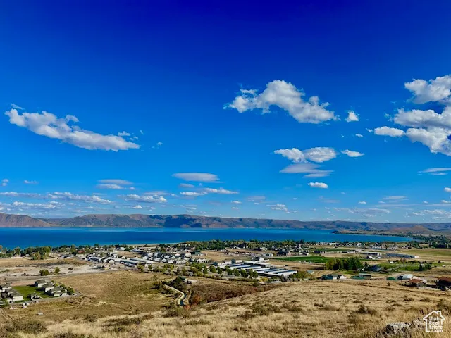Water view featuring a mountainous background