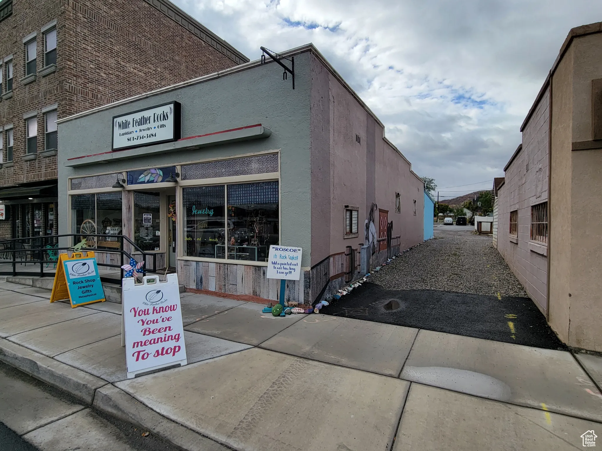 View of building exterior & alley