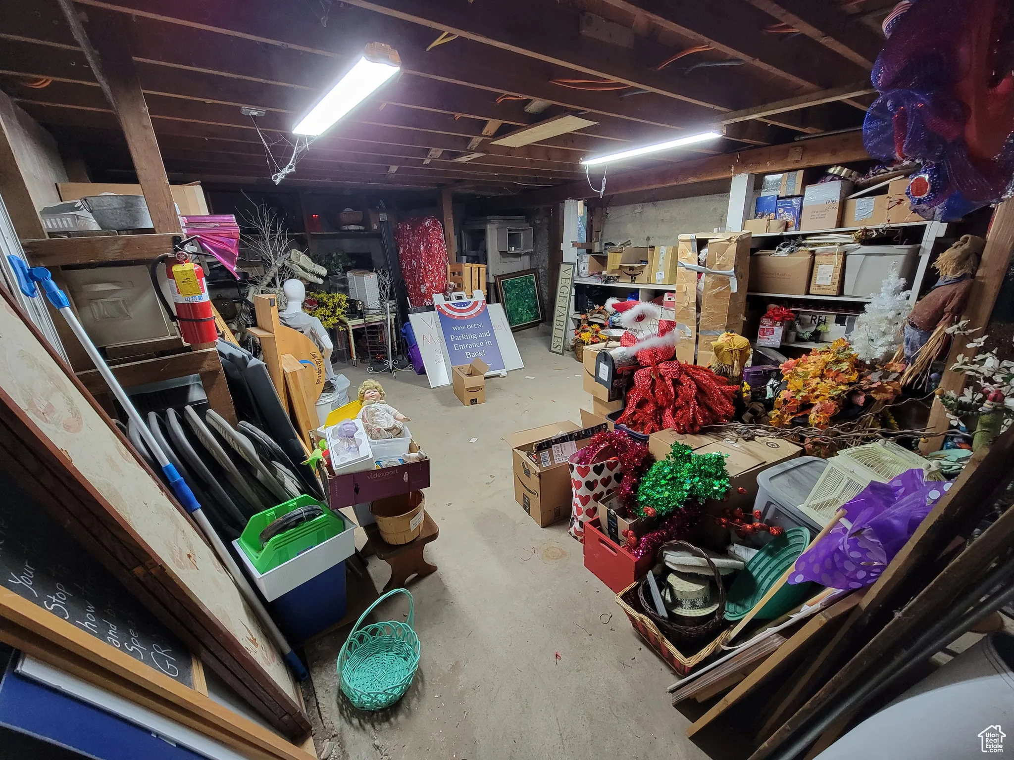 View of unfinished basement