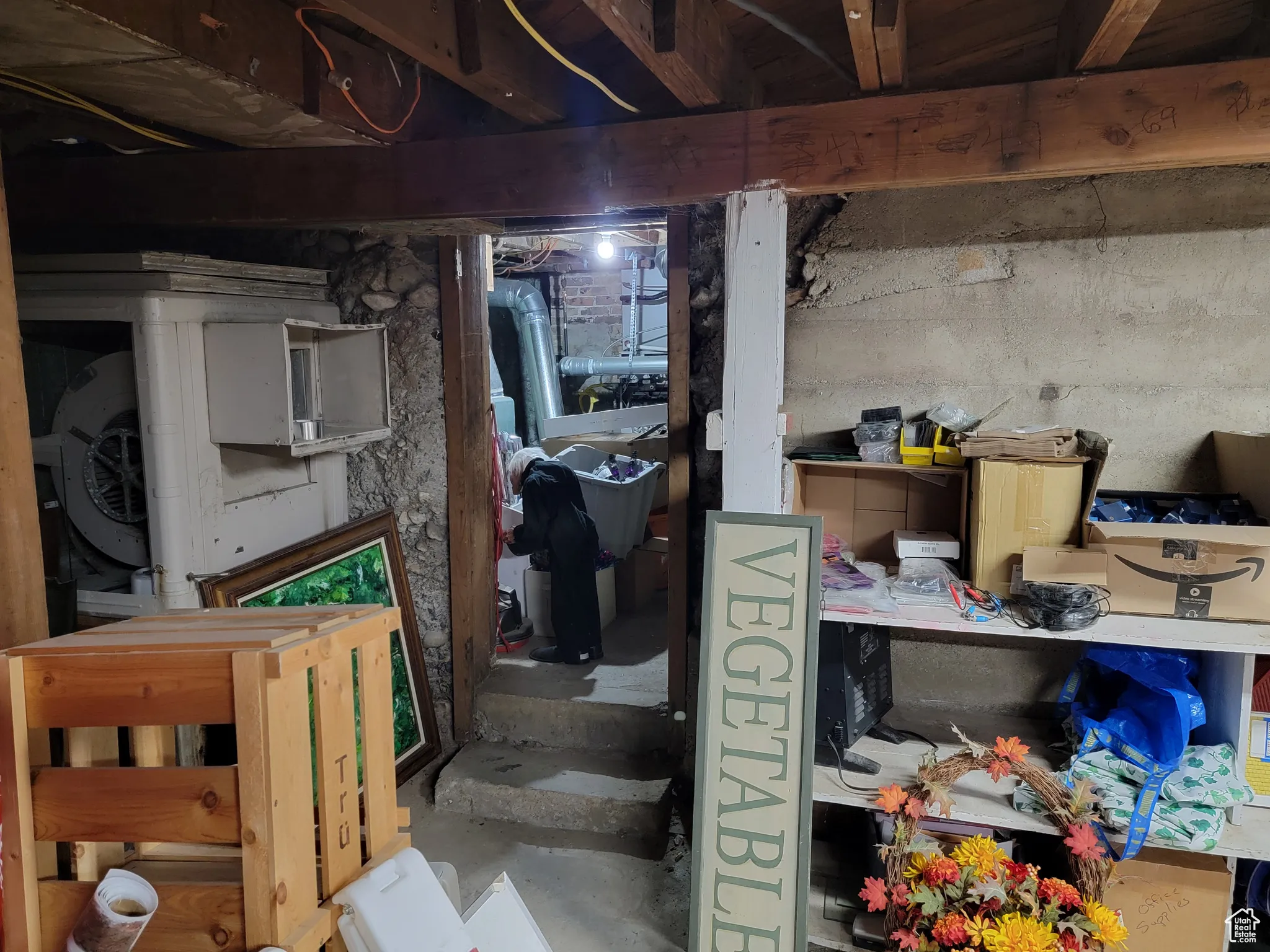 View of unfinished basement