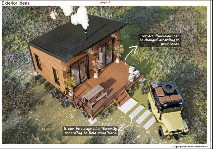 View from above of property