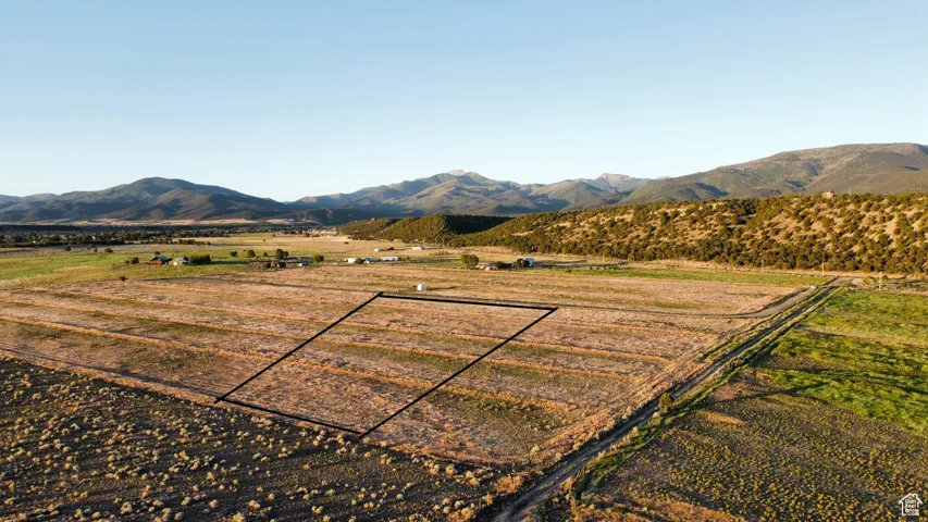 View of mountain background with rural landscape