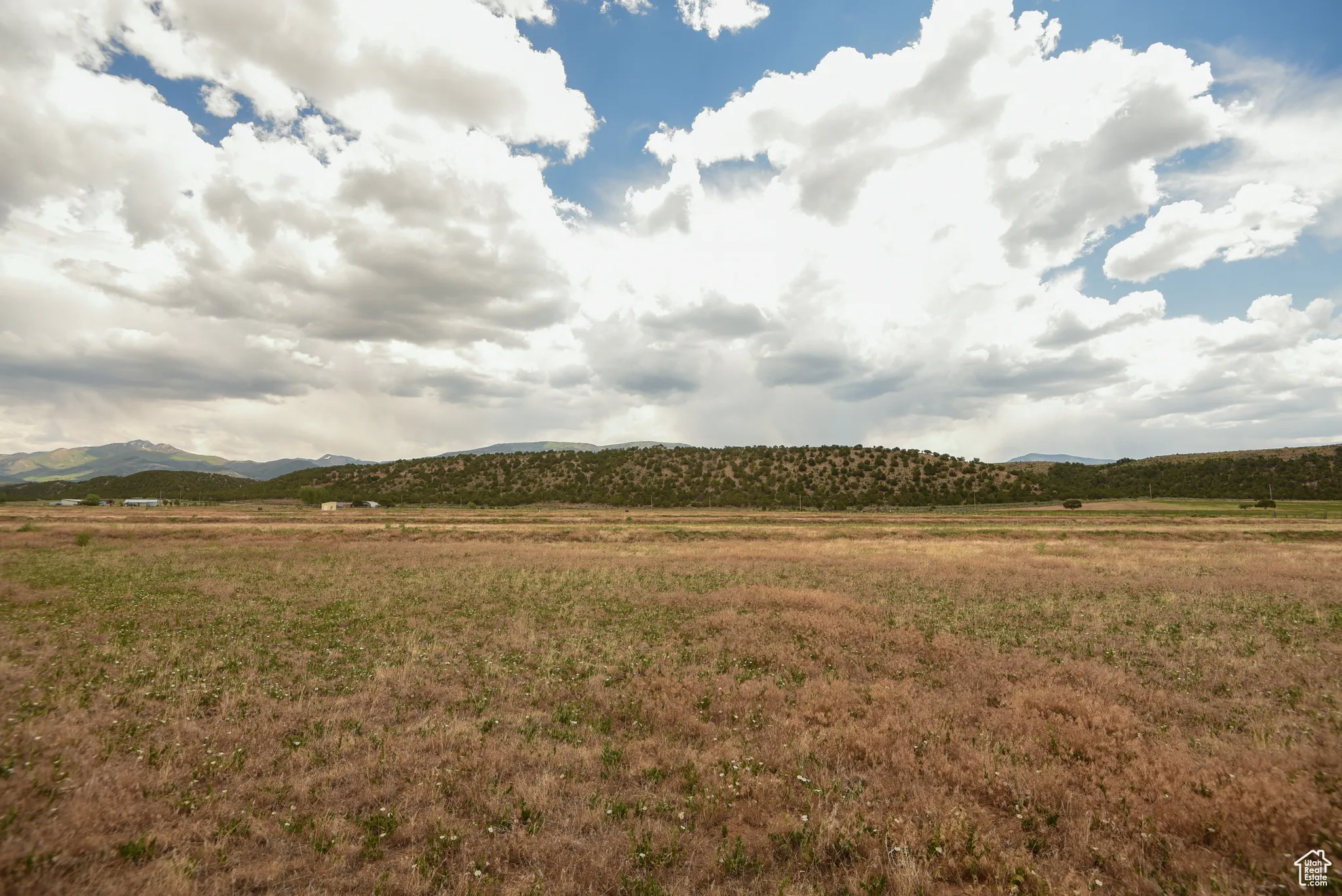 Mountain view with rural landscape