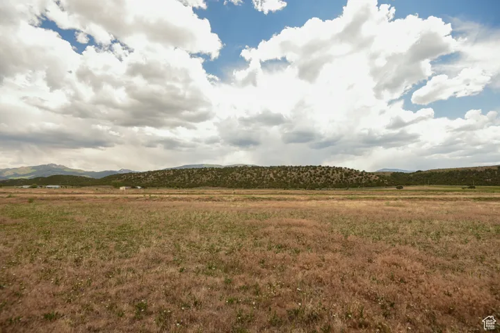 Mountain view with rural landscape