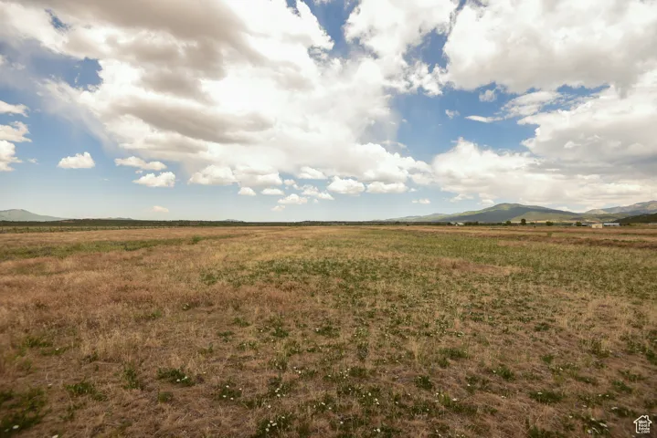 View of yard featuring a rural view and a mountain view