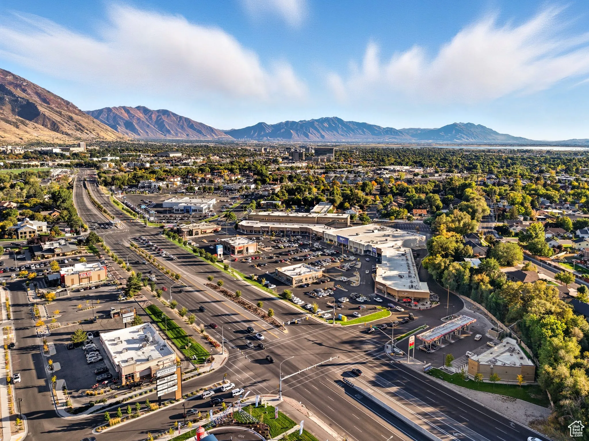 Aerial view of mountains