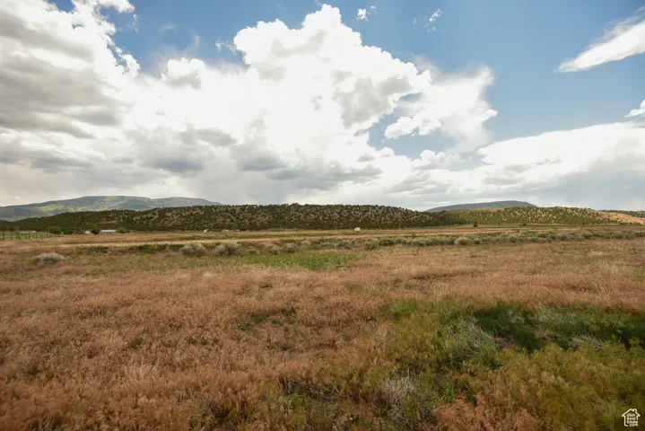 View of mountain background with rural landscape