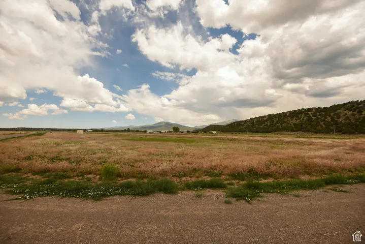 View of mountain background with rural landscape