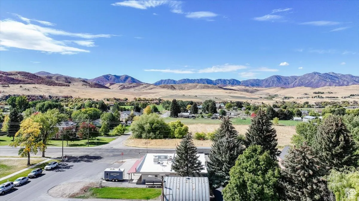 View of mountain backdrop looking to the west wellsville mountain range