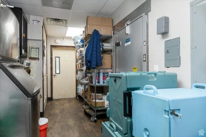 Storage with electric panel