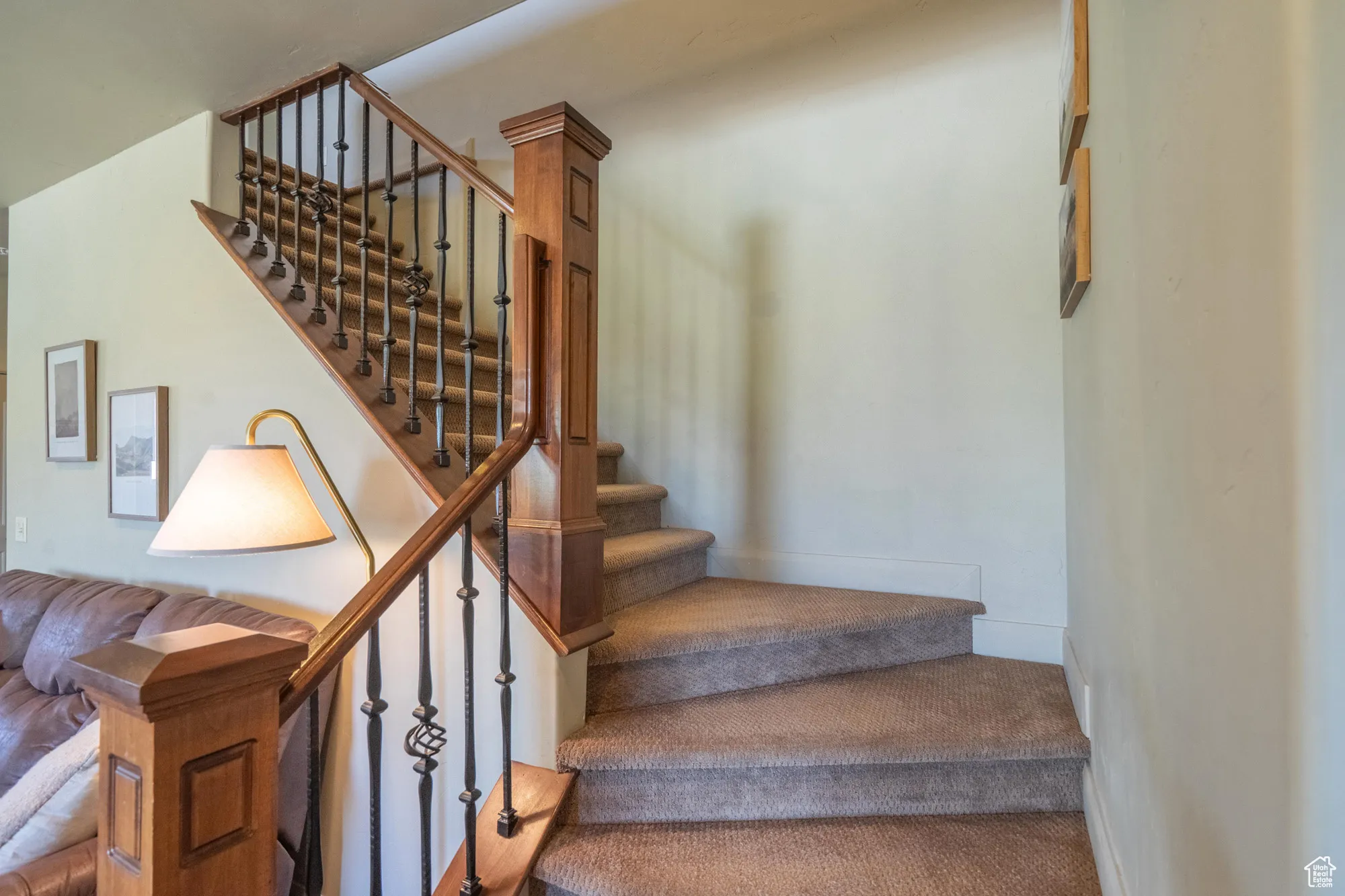 Stairway with carpet