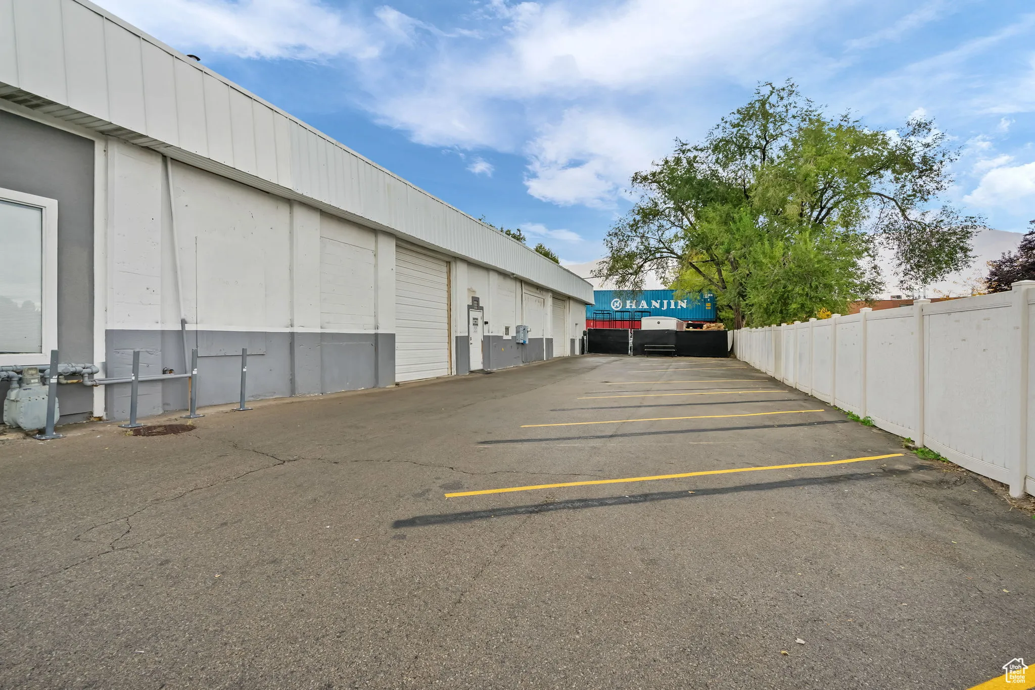 View of uncovered parking lot