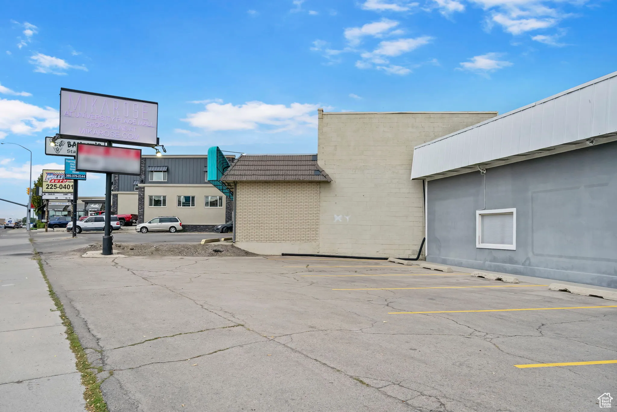 View of uncovered parking lot
