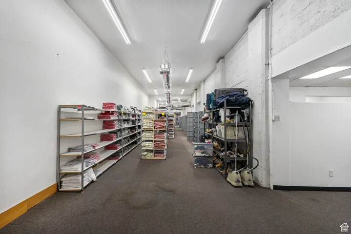 Garage with baseboards