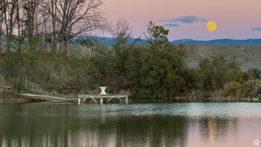 Water view with a mountainous background