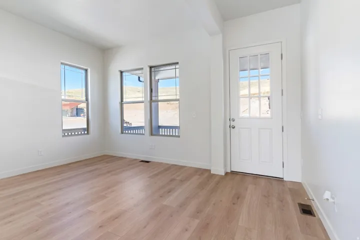 Entrance foyer featuring healthy amount of natural light and light wood-type flooring