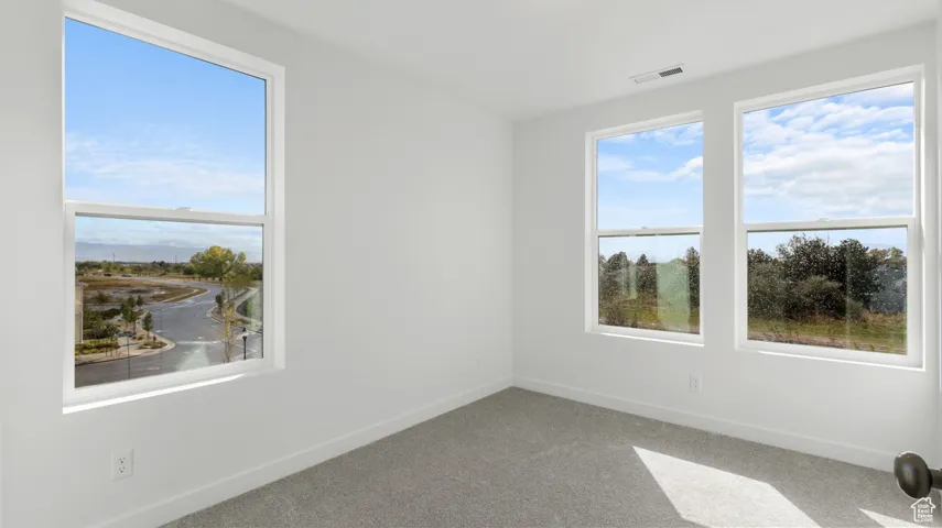 Spare room with carpet flooring and healthy amount of natural light