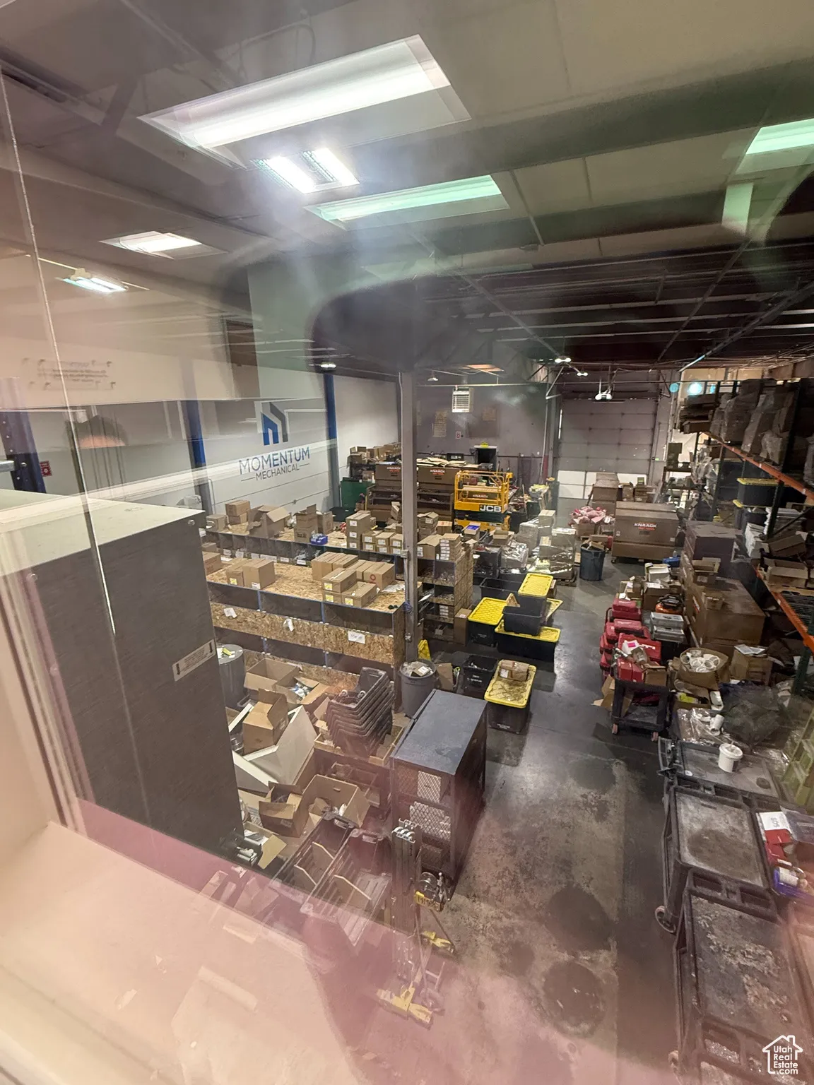 Garage featuring a workshop area