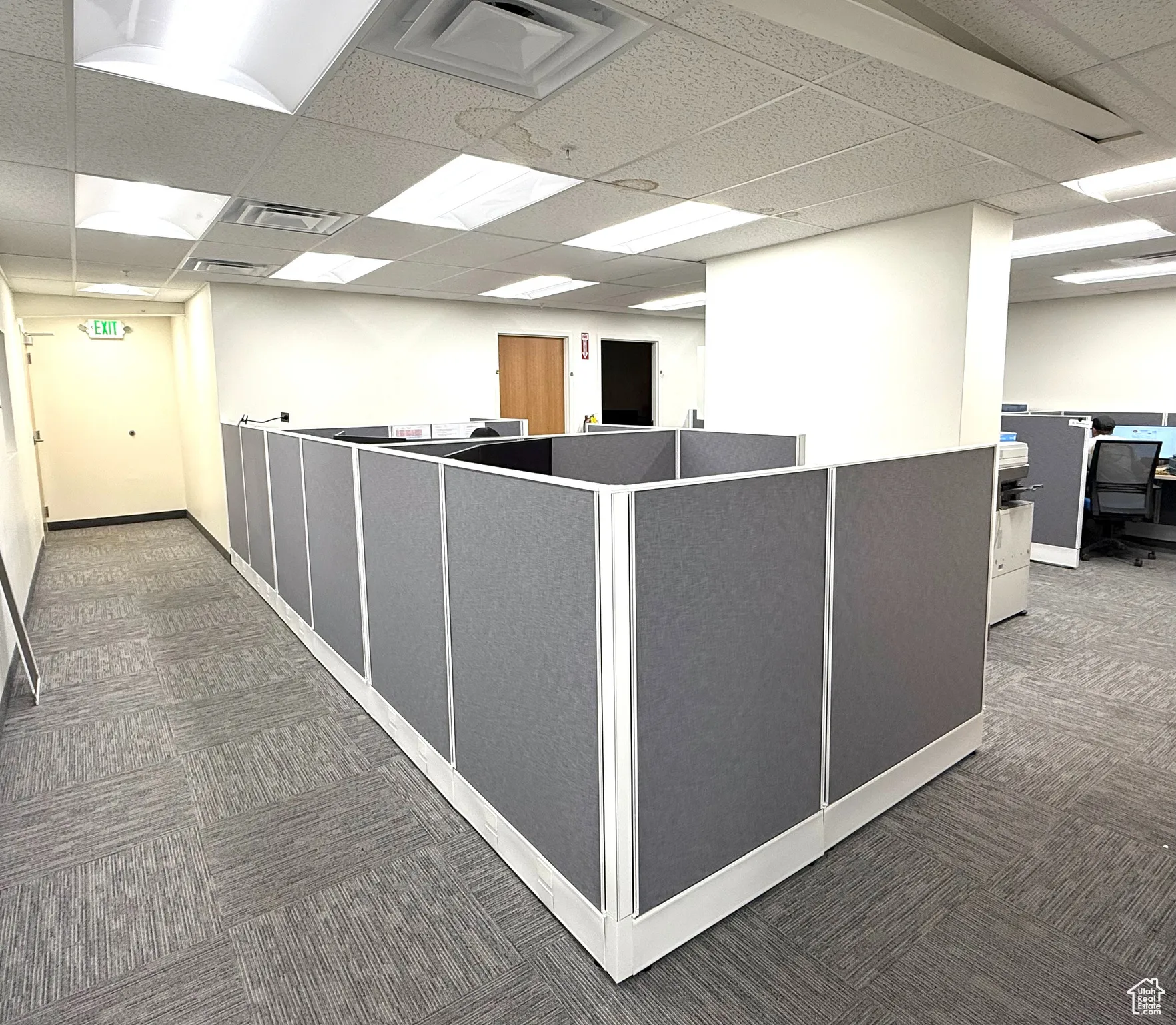 Welcome area featuring a drop ceiling