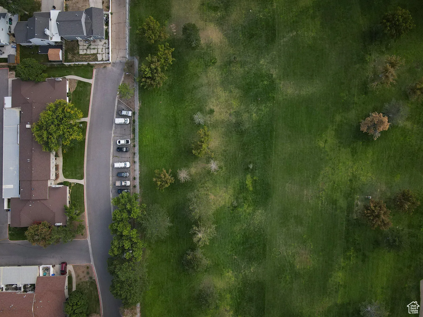 Front of property, parking for guests along golf course.