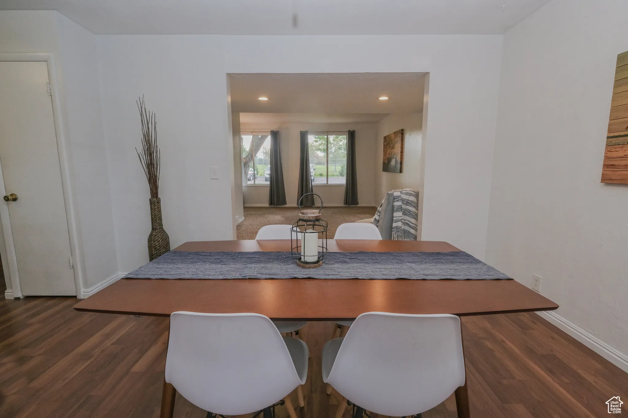 View to front of home from dining area.