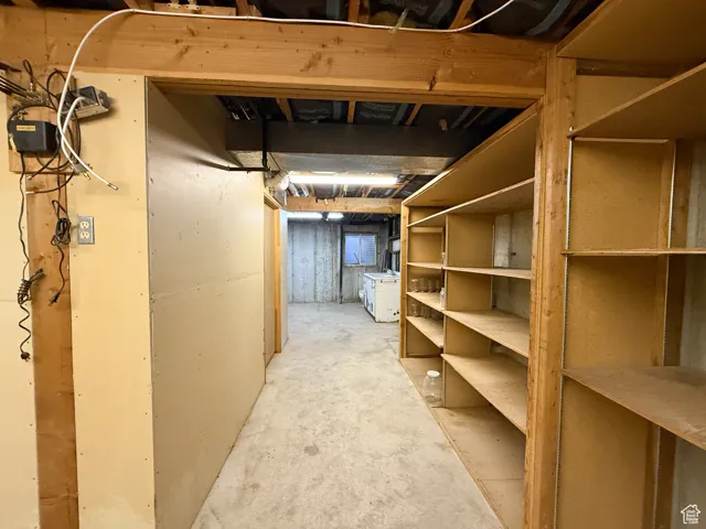 View of unfinished below grade area