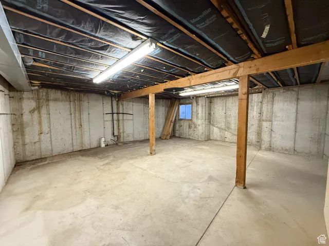 View of unfinished below grade area