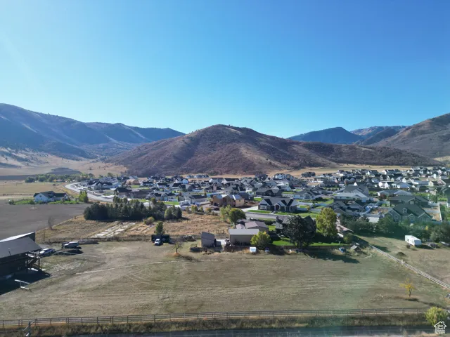 Mountain view with nearby suburban area