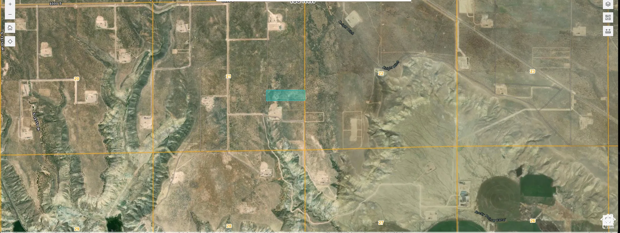 Map / location with property parcel outlined