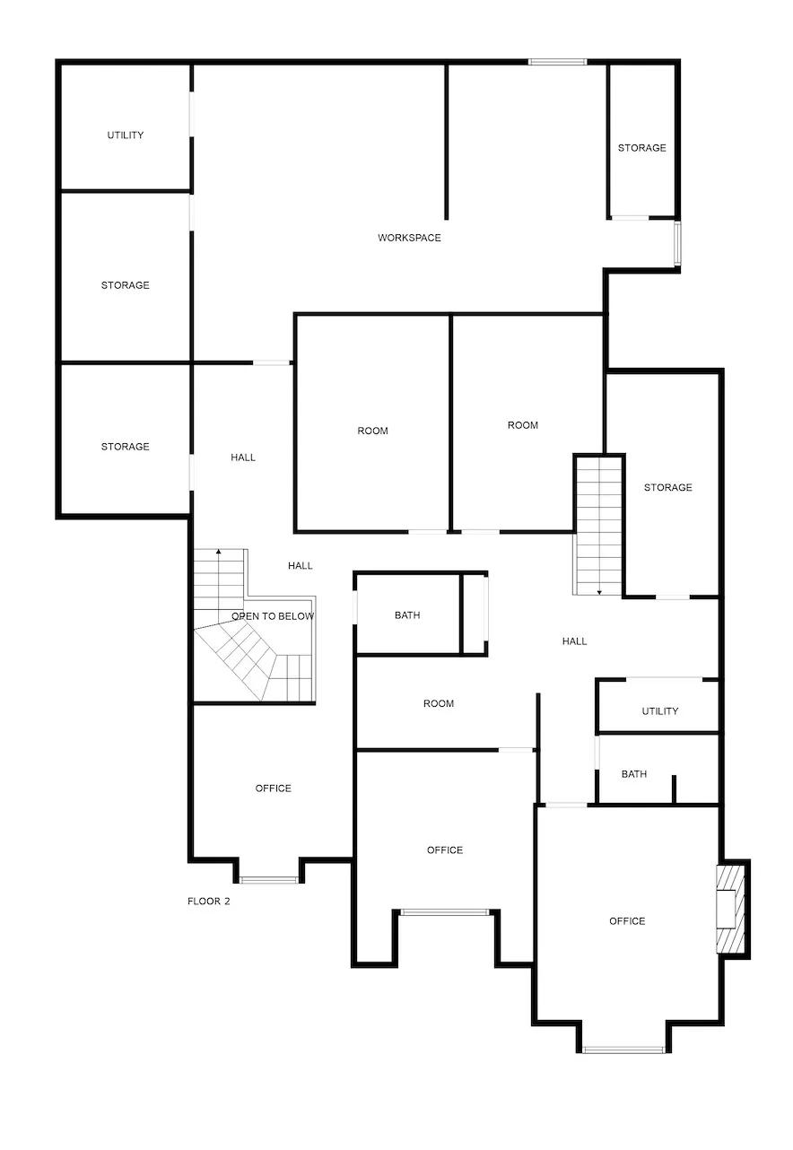 2nd Floor: View of room layout