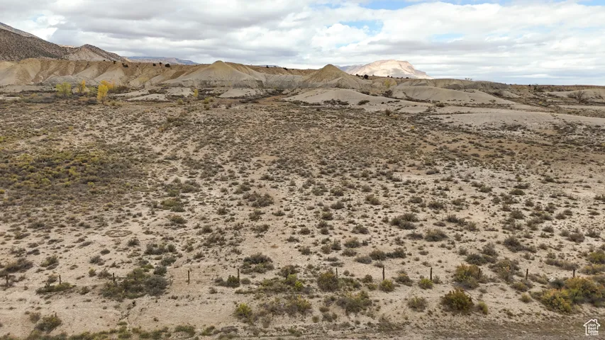 View of mountain background featuring a desert landscape