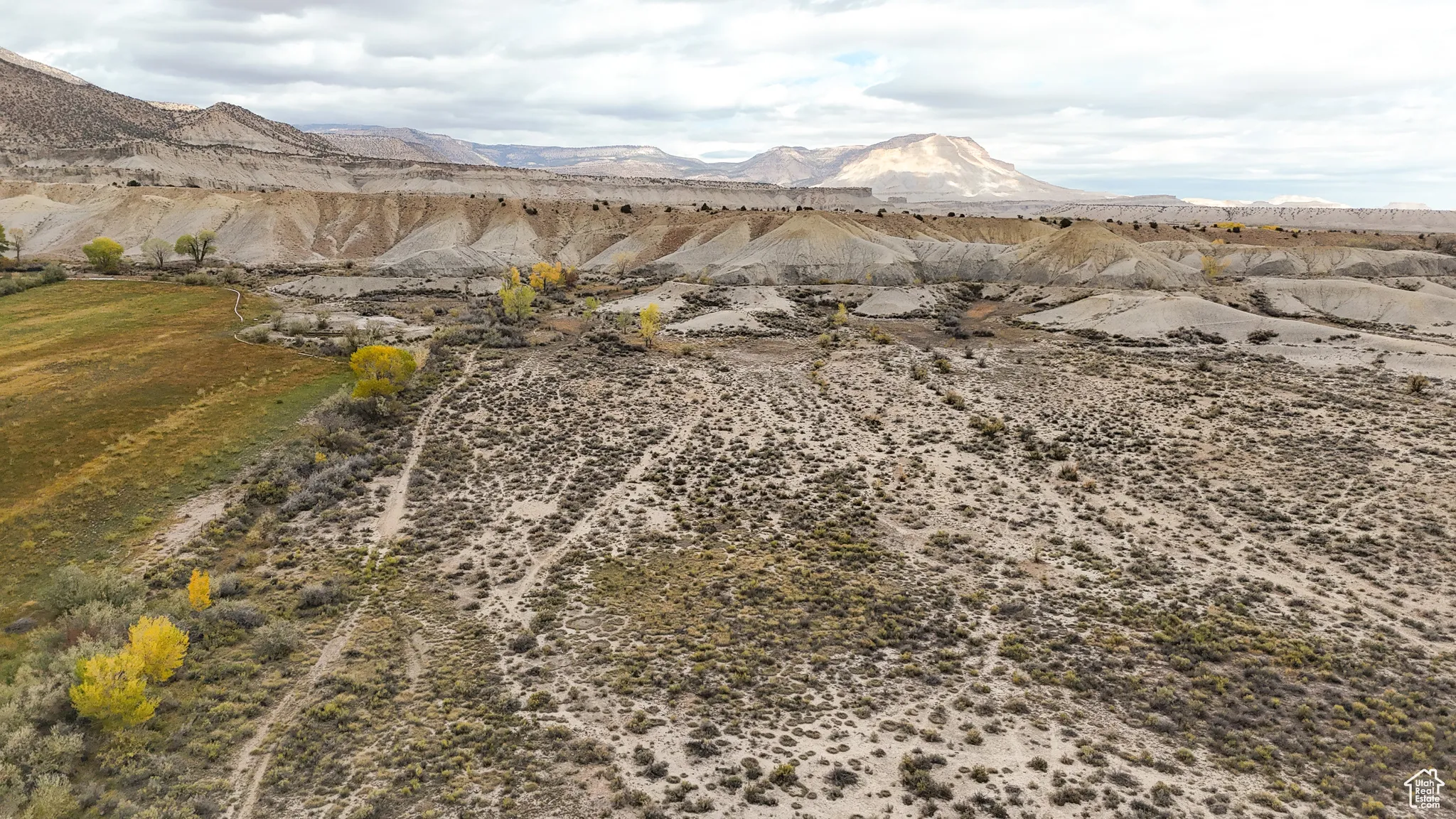 View of mountain background featuring a desert landscape and rural landscape