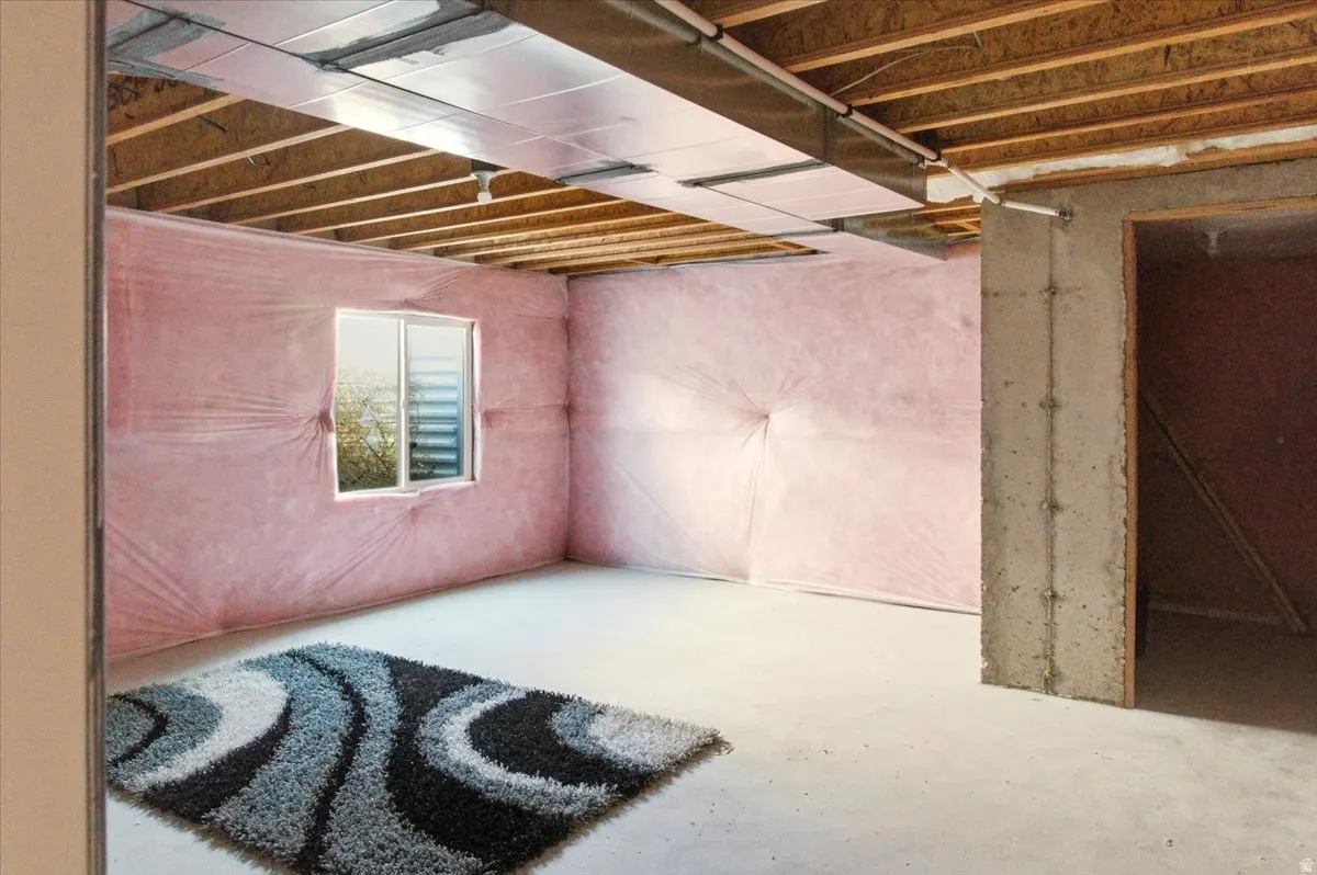 View of below grade area