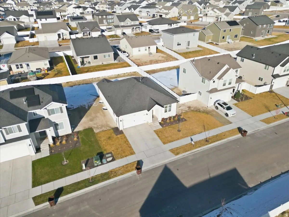 Aerial view of residential area