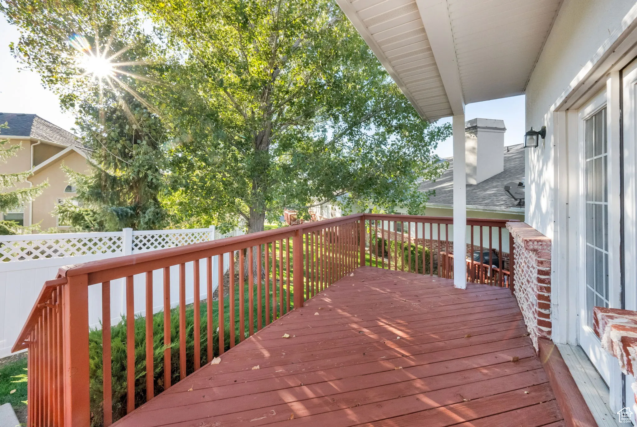 Private Deck with mountain views.
