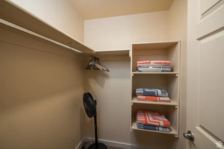 View of walk in closet