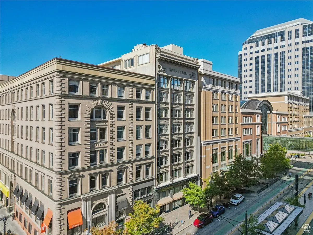 Aerial view of the historic McIntyre Building