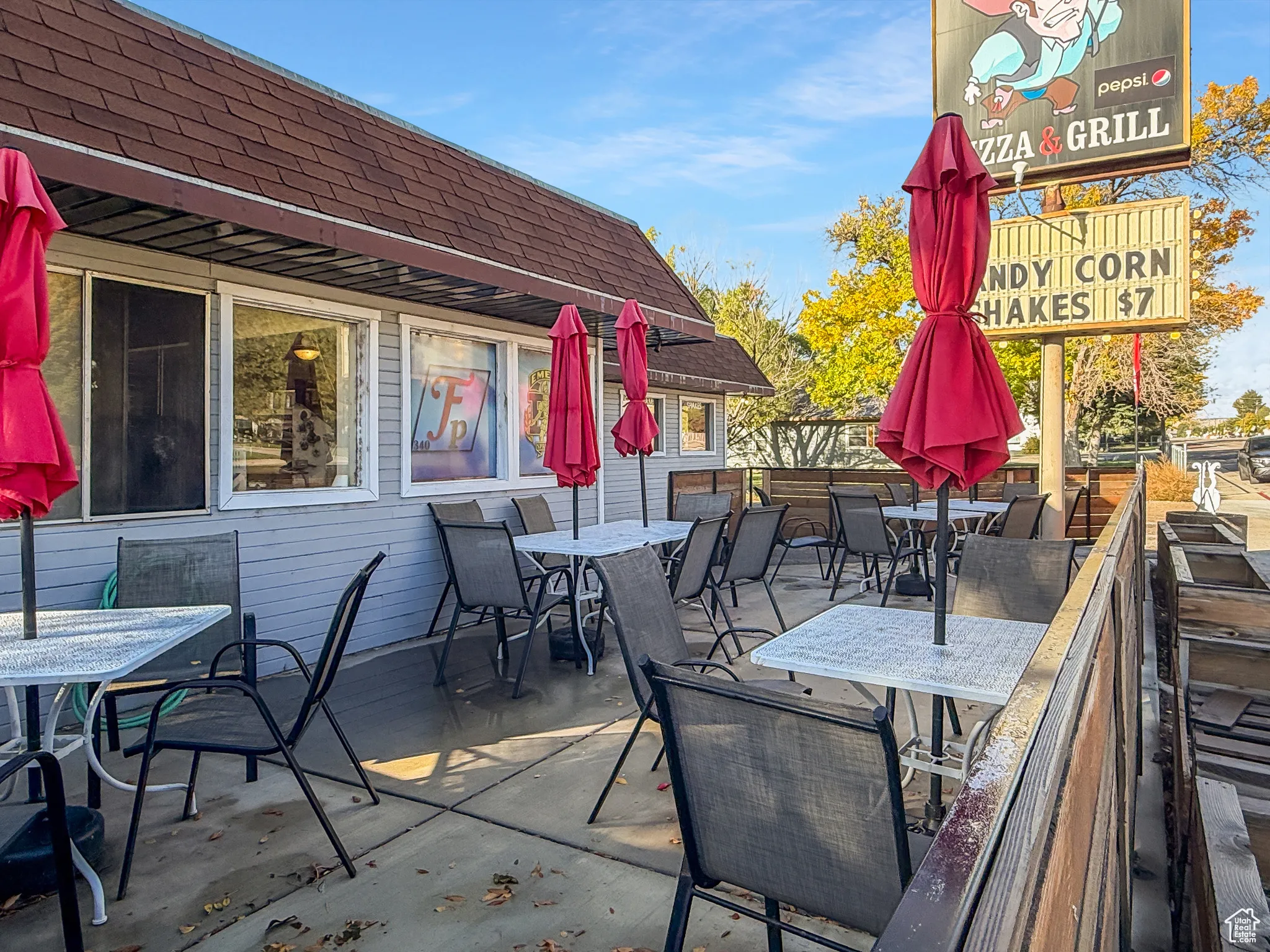 View of patio featuring outdoor dining area