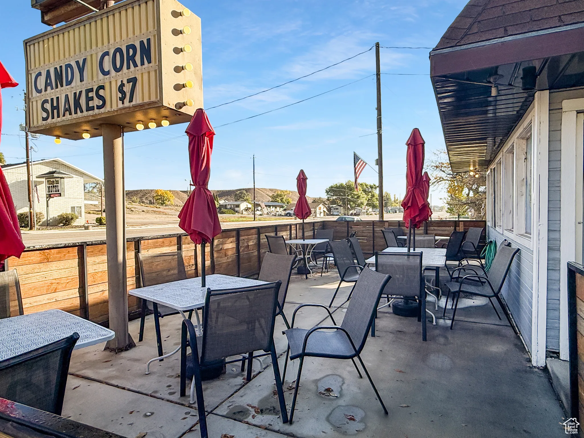 View of patio featuring outdoor dining space