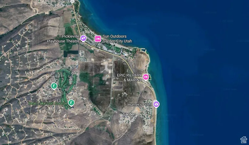 Aerial view of property's location