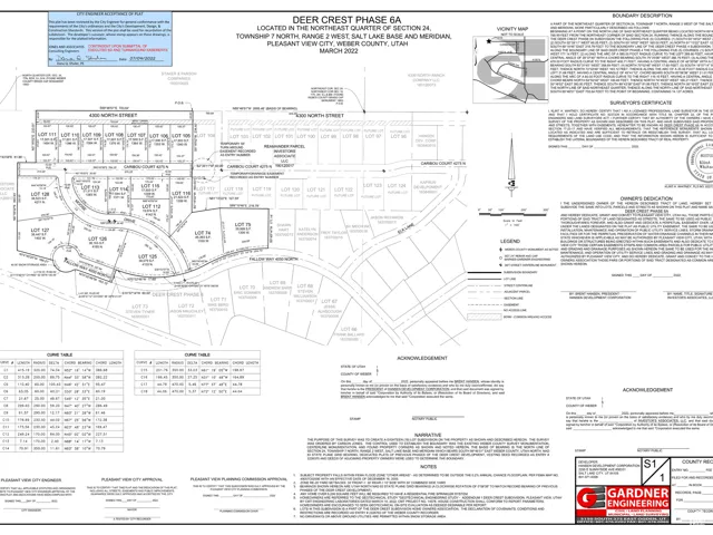 Map showing property parcels