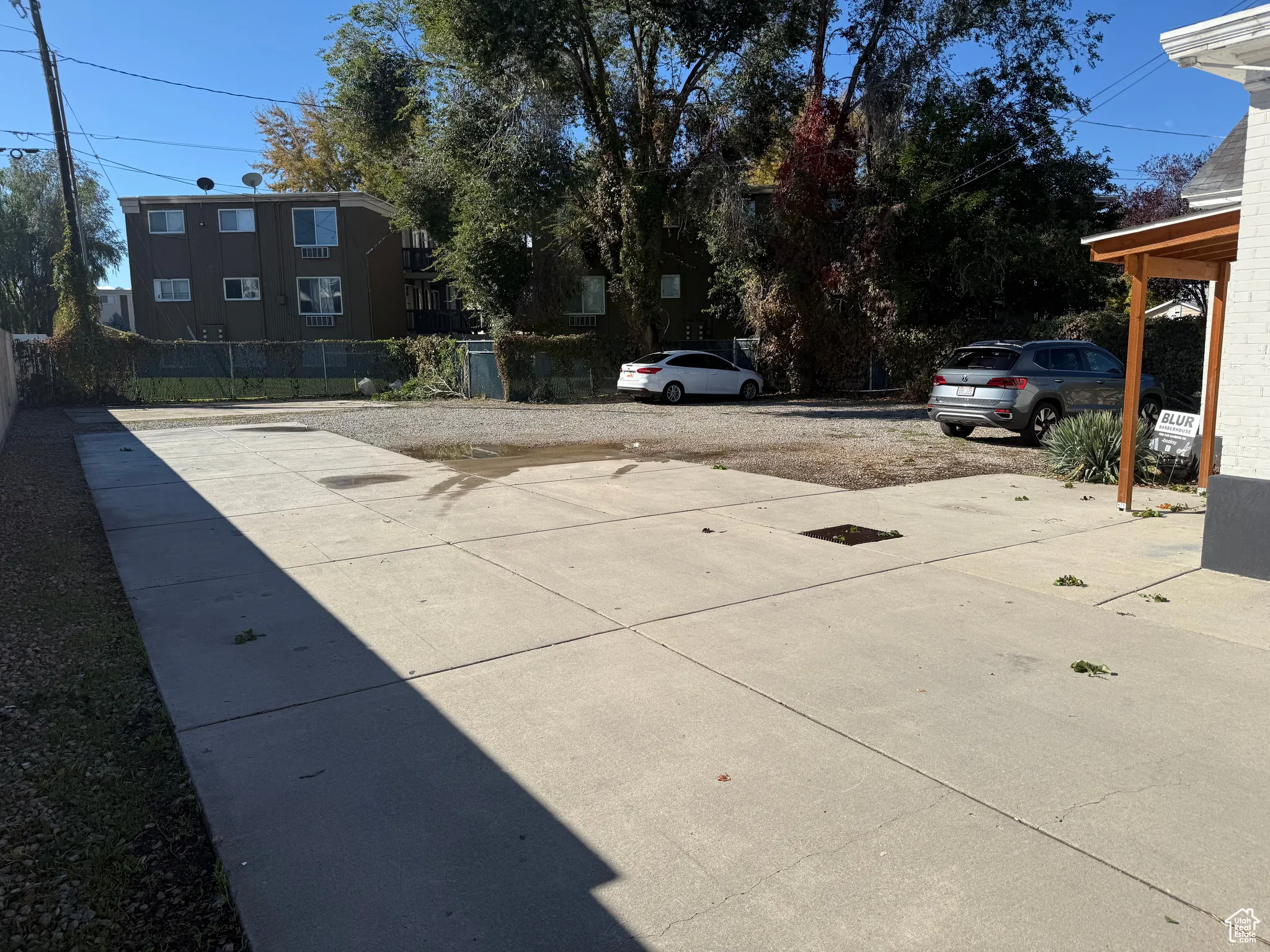 View of concrete driveway